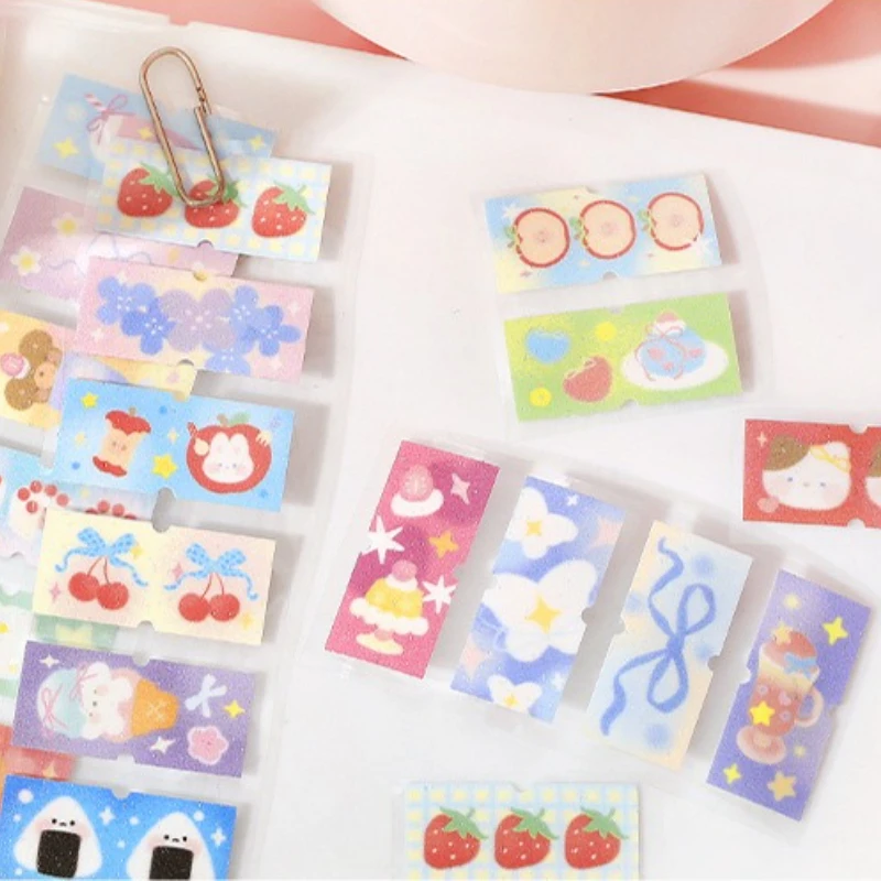 

3m/roll Korean INS-style Aesthetic Shining Sand Cut Film Sticker Cute Mini Label for Scrapbooking Journal Planner DIY Decoration