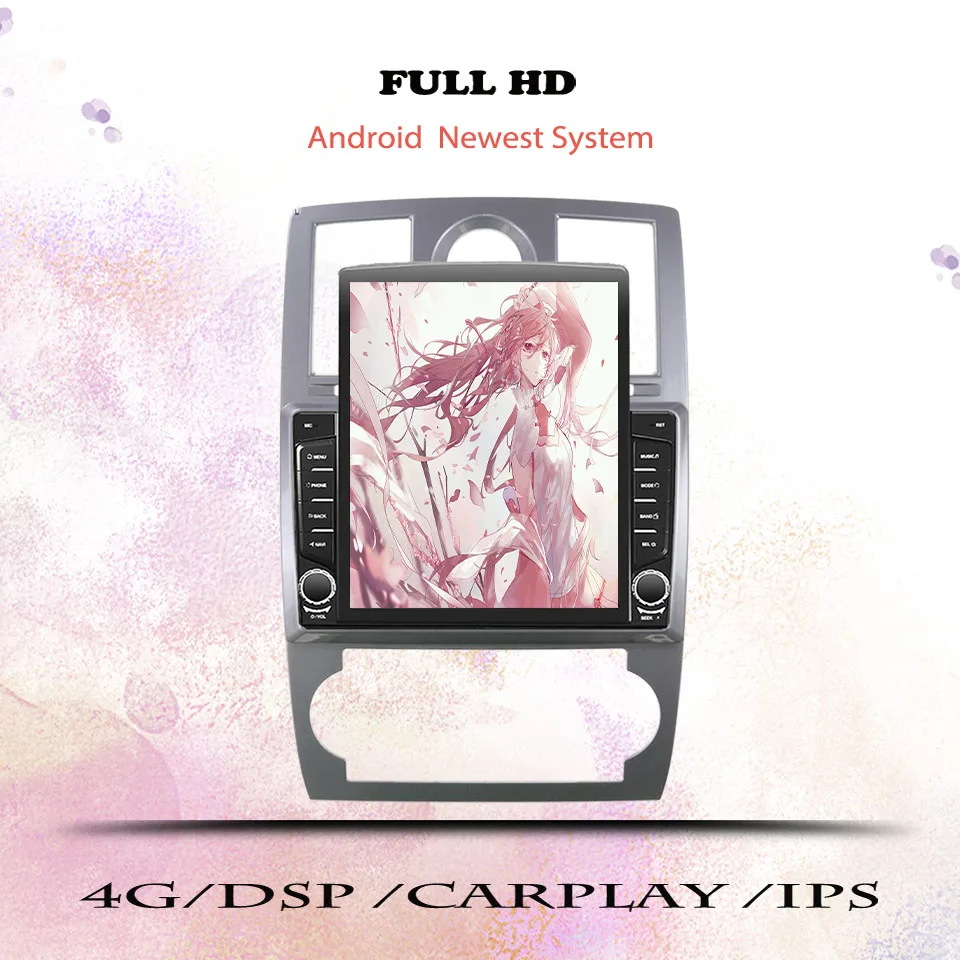 8G + 128G Android 14 dla Chrysler 300C 2004-2011 Radio samochodowe Audio Multimedia Stereo PC Tablet GPS Monitor 2 Din DVD Carplay Auto