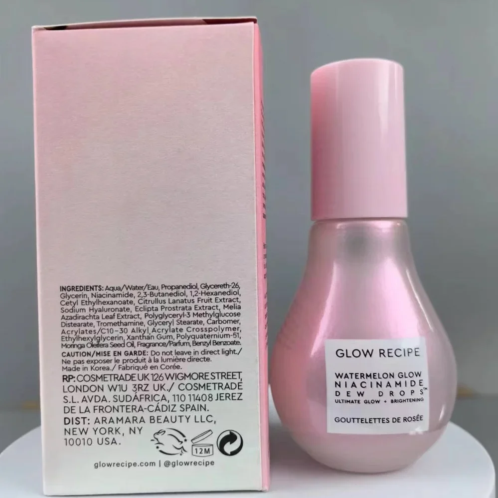 ナイアシンアミドとスイカの美容液,光沢のある美容液,水滴,40ml