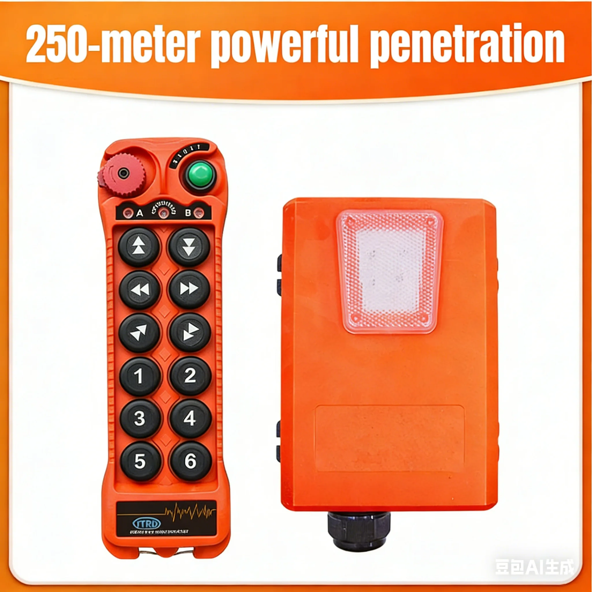

New Q1212 Double speed 12 buttons Industrial Wireless Radio Crane Remote Control switches Hoist overhead bridge Crane Controller