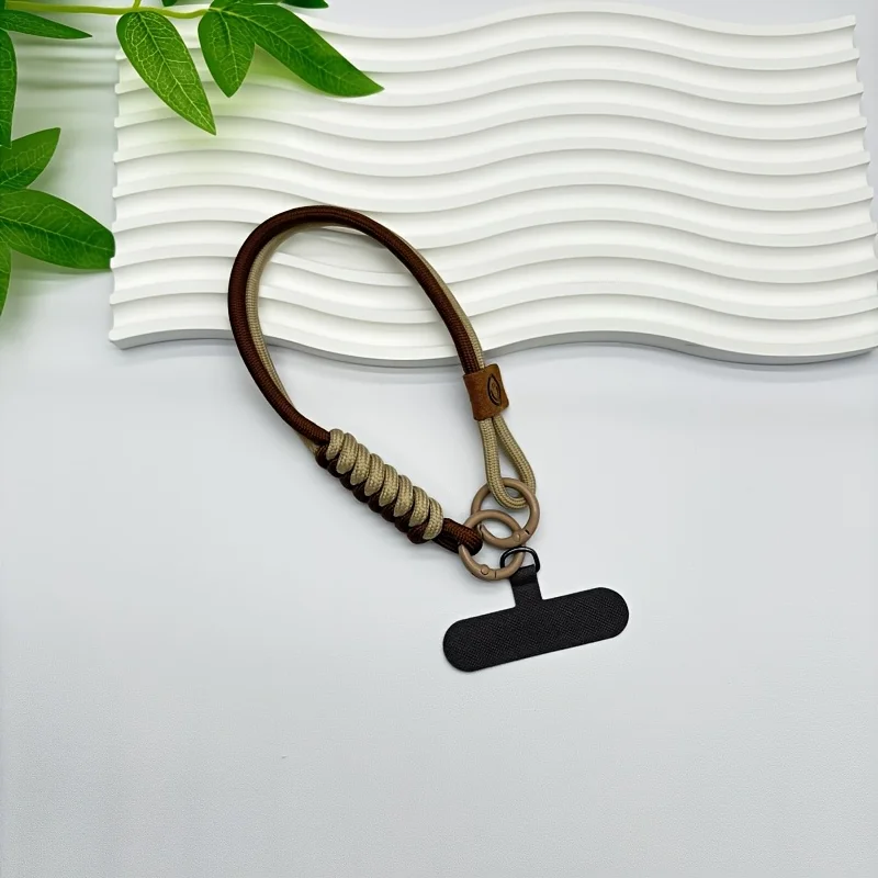 سوار معصم منسوج بحبل للهاتف المحمول على الطراز البريطاني - مناسب للنساء - سلسلة هاتف لمنع الهاتف من السقوط #4