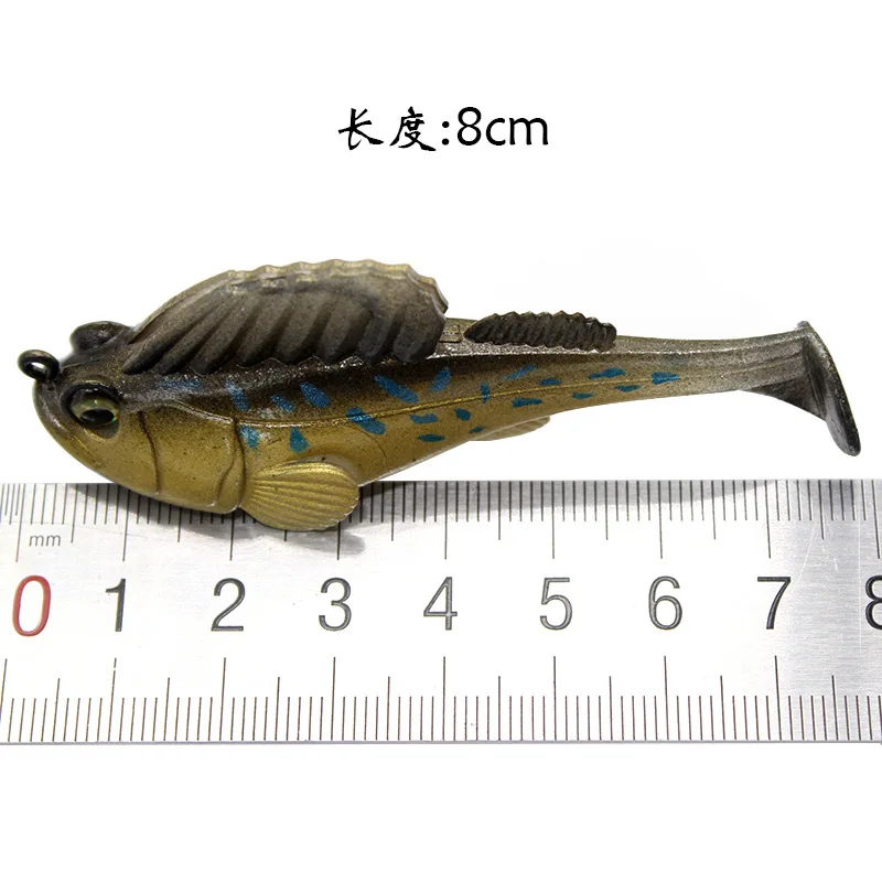 1pcs 7G 14G 20G Fishing Lure Soft Bait Jig Dark Sleeper Swimbaits Soft Lure Fishing Pike Lure Shad Bass for Fishing Perch