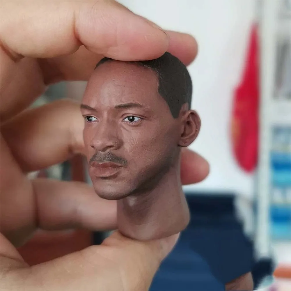 

Will Smith Black Man Male Head Carving Men In Black Actor Soldier Doll Model 1/6 Scale Collection Action Figure Body