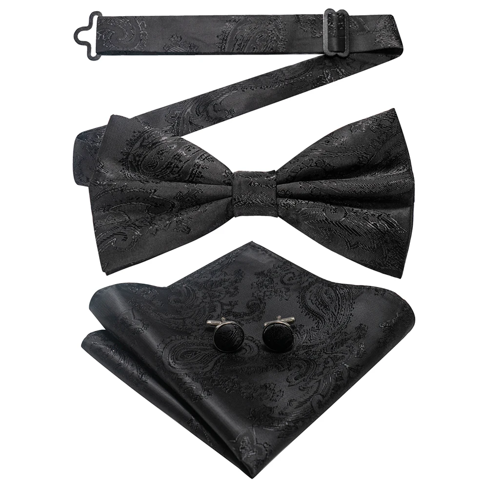 East epische neue Mode blau grün Paisley Fliege Set für Männer weiche Taschentuch Qualität Manschetten knopf Herren Accessoire Hochzeits geschenk – Detail 30
