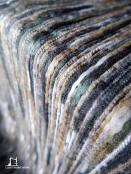 Ethnic, bohemian color, wool felt, three-dimensional twist, knitted texture, fabric jacket, creative designer fabric