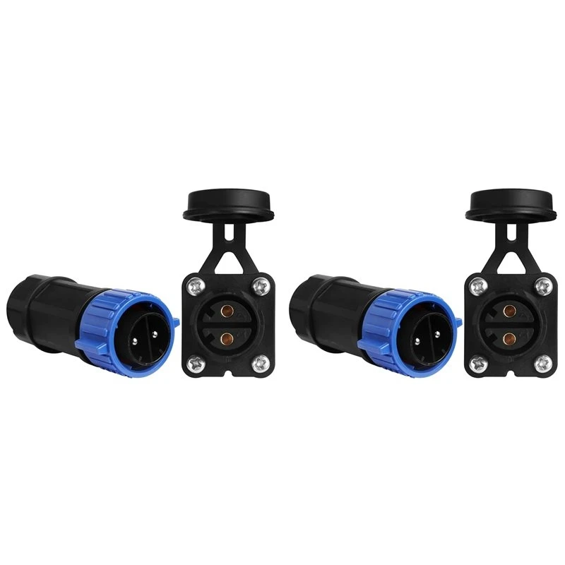 A82M-2X Trolling Motor Plug Set,12V/24V/ 36V/48V Plug For Down Rigger/ Fishing Reel Waterproof Marine Boat DC Power Connector
