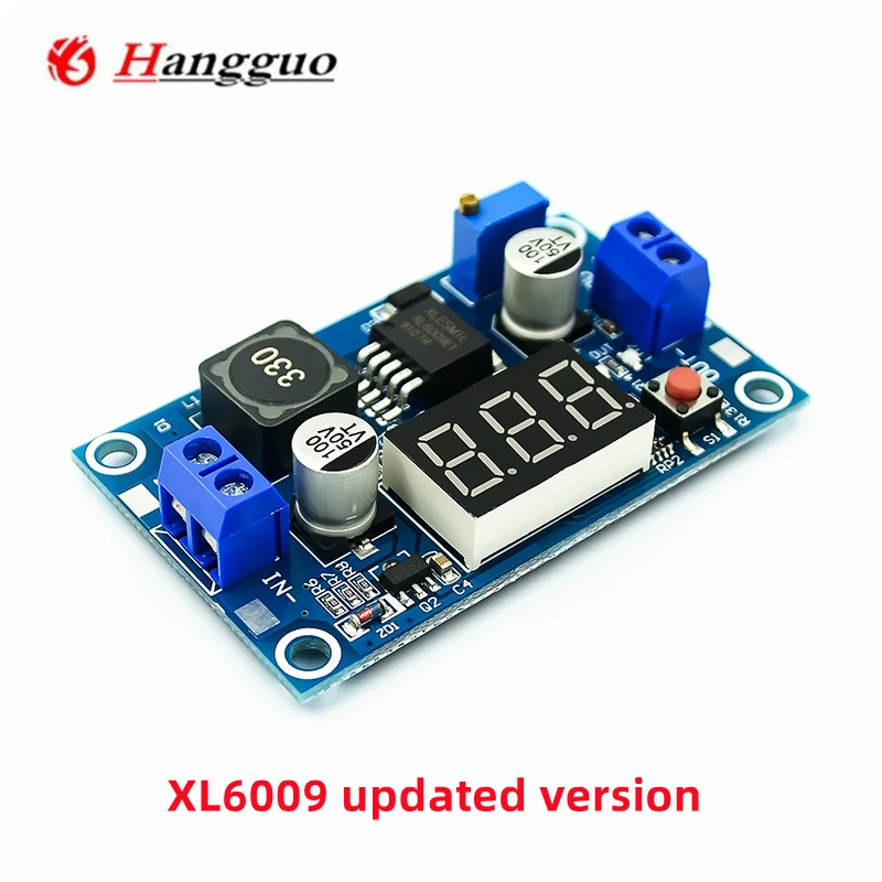 10 peças xl6009 módulo de impulso dc conversor de fonte de alimentação de impulso saída ajustável, lm2577 módulo step-up DC-DC conversor javali