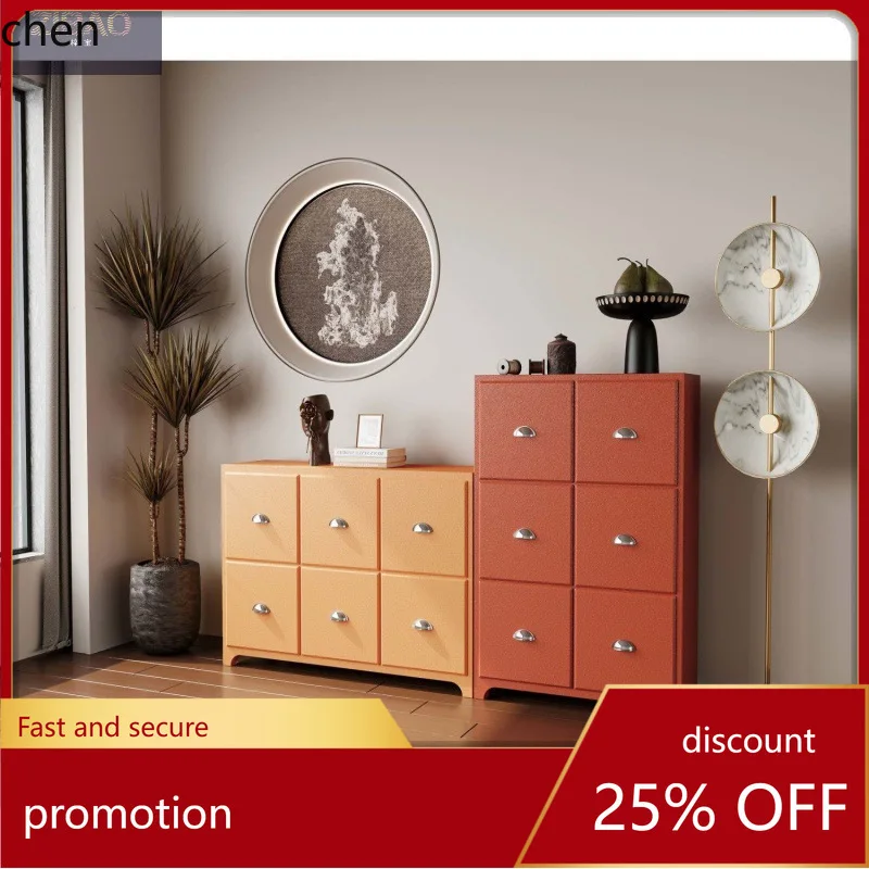 HT Dopamine Chest of Drawers Bedroom Bedside Storage Vintage Storage Cabinet Living Room Wall-Mounted Drawer Organizer