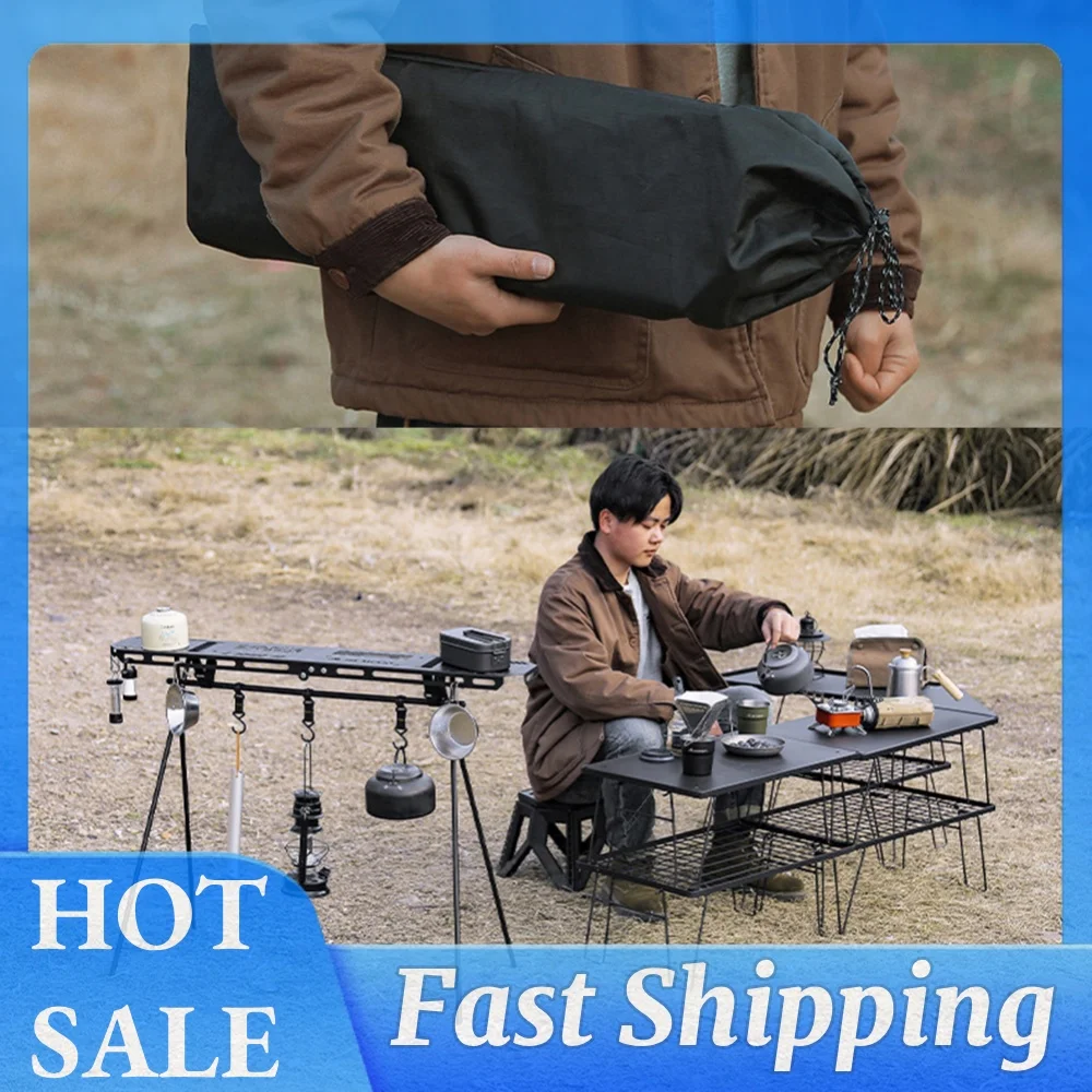 Storage Table Top Board Portable Camping Support Stand Bracket Plate High Strength Bending with Hanging Hole Outdoor Accessories