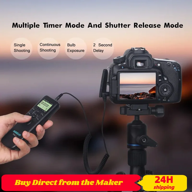 

AODELAN TRS-1 таймер с дистанционным управлением, спуск затвора для камер Canon Nikon Sony Panasonic Olympus, съемка лампочек, таймер задержки