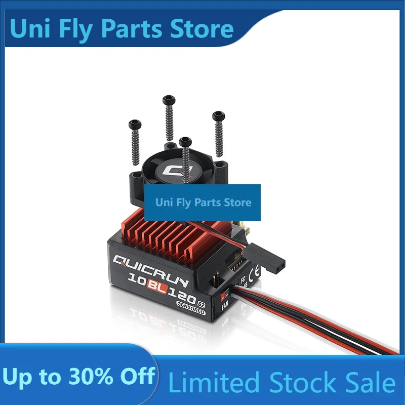 Hobbywing QuicRun 3650SD G2 Sensored Brushless Motor & 10BL120 G2 ESC Combo For 1/10 RC Touring Buggy Drift CarUniFly
