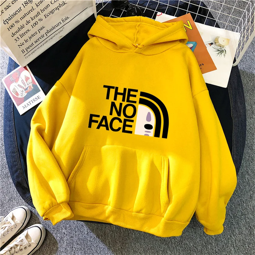 Fashion The not face Women Hooded Male Warm Fleece Hoodies Loose Men Hoodie Unisex Hip Hop Y2k Streetwear Casual Hooded Tops