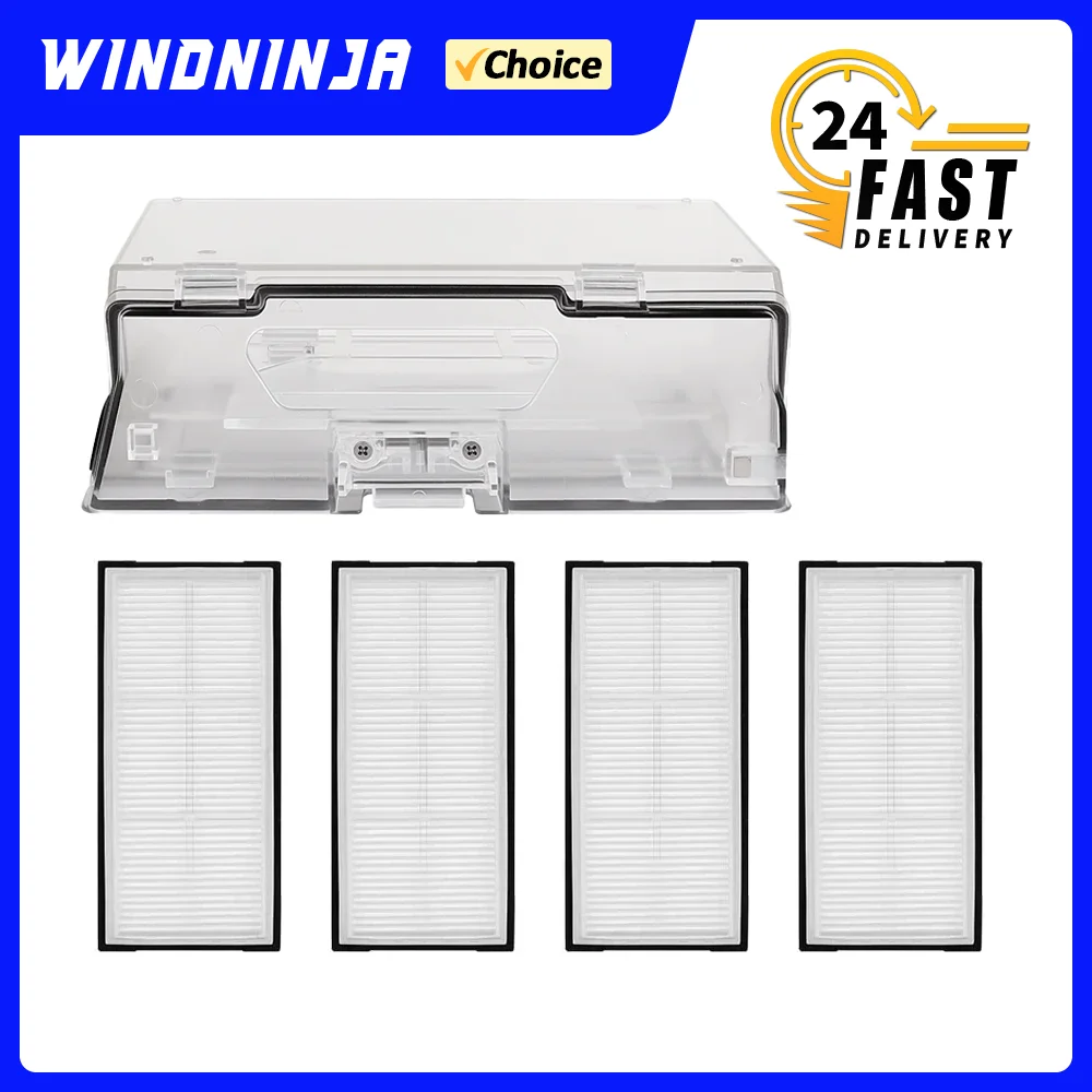 Hepa-Filter/Staubbehälter-Set für Roborock T7S T7SPlus S7 S70 S75 Staubbox Roboter-Staubsauger, perfekte Passform, Filter-Ersatzteil