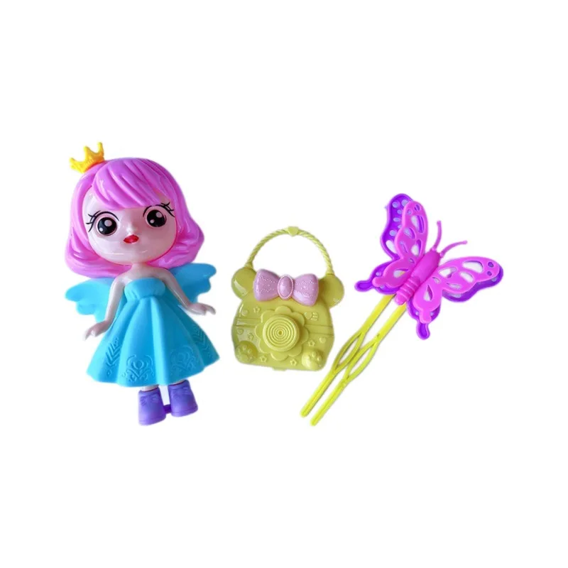 子供ままごとのおもちゃかわいいプリンセスガール人形 DIY ドレスアップセットシーンケーキ装飾装飾品パーティー小さなギフト