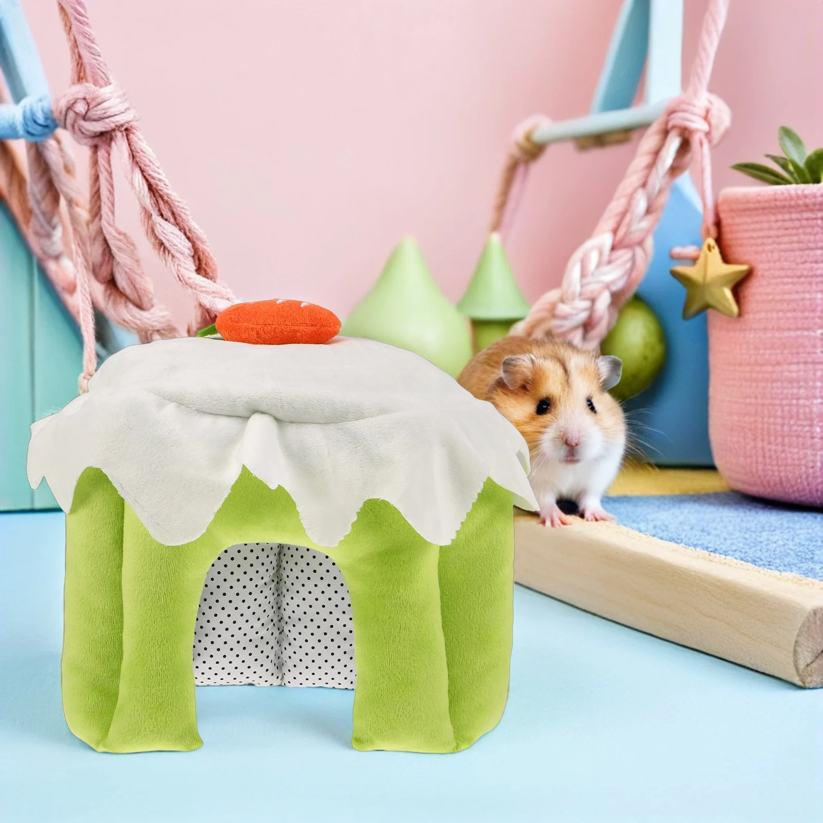 

Winter Warmth Pet Nest Washable Semi-Enclosed Hideout for Small Animals Guinea Pig Bunny Hamster Rat Chinchilla Hedgehog Ferret