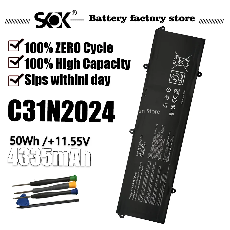 

C31N2024 Laptop Battery For ASUS VivoBook Pro 14 OLED 14 M3401QC 0B200-04070000 3ICP5/70/81 4210mAh 11.55V 50Wh