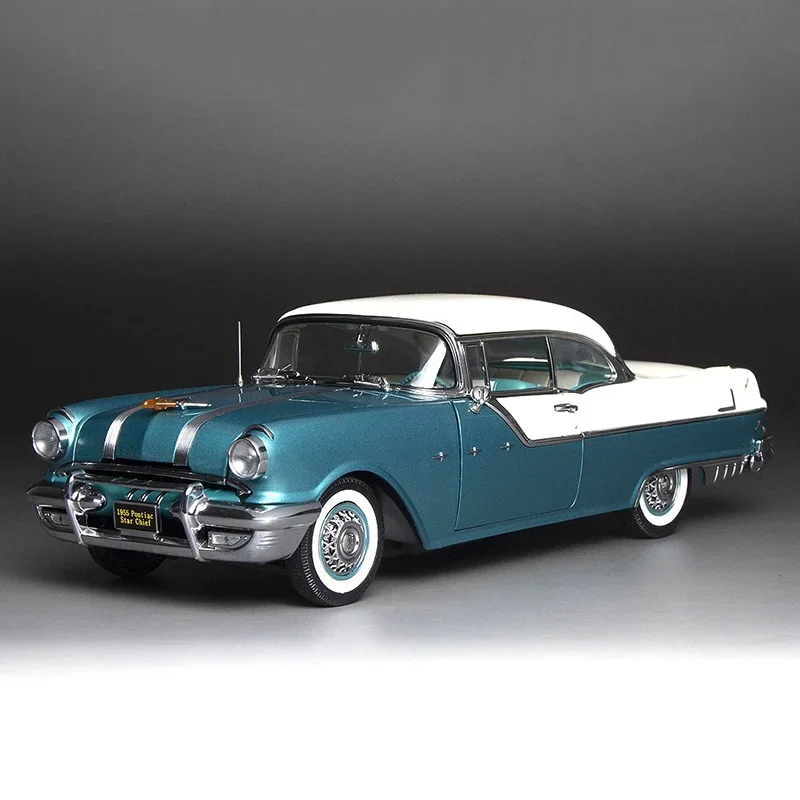 1:18 Scale 1955 Pontiac Star Chief Hard Top Alloy Car Model Diecast Toy Collection Ornament Boys Toys 5047# 5048#