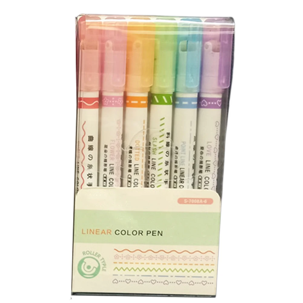 Curve Markeerstift Set Sneldrogende Stempels Pen Voor Verjaardag Nieuwjaar