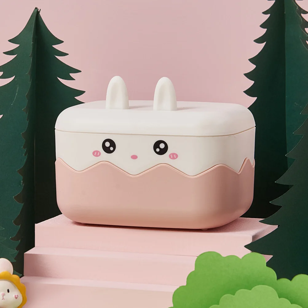 

Portable Travel Soap Box Cartoon Rabbit Sealed Lid Double Layer Soap Holder Container for Bathroom Camping Storage