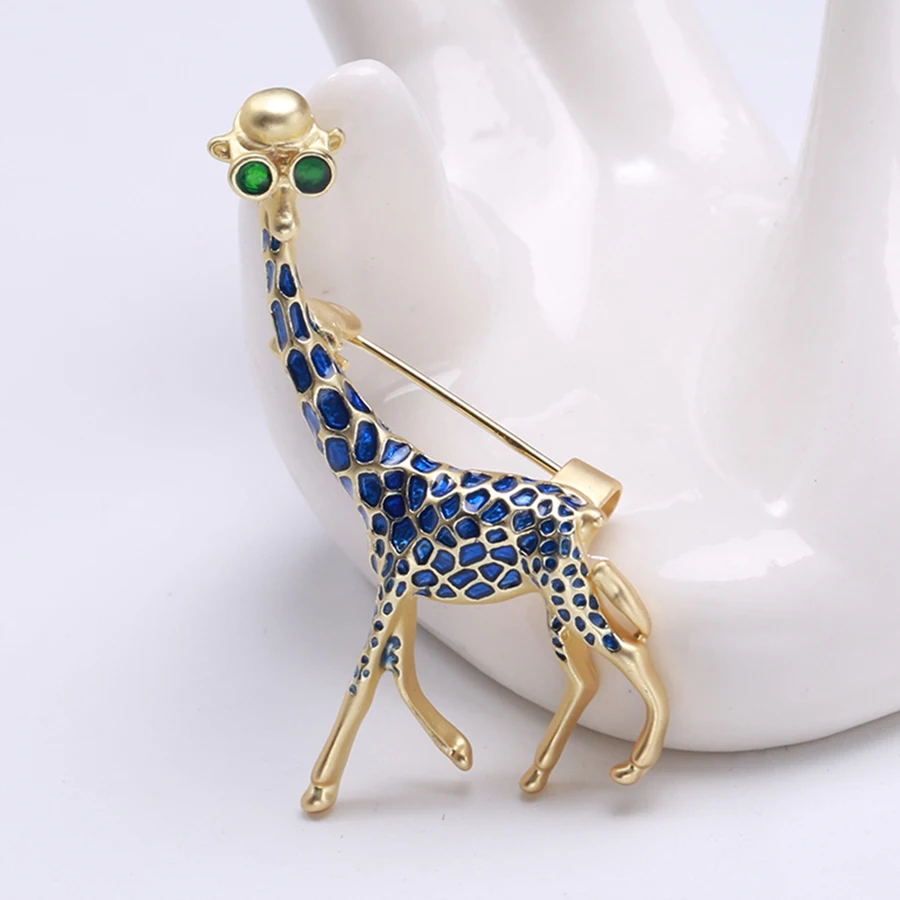 المينا الزرافة دبابيس للنساء للجنسين اللؤلؤ الحيوان دبوس الغزلان التلبيب دبابيس مأدبة حقيبة ظهر للحفلات هدايا مجوهرات اكسسوارات #5