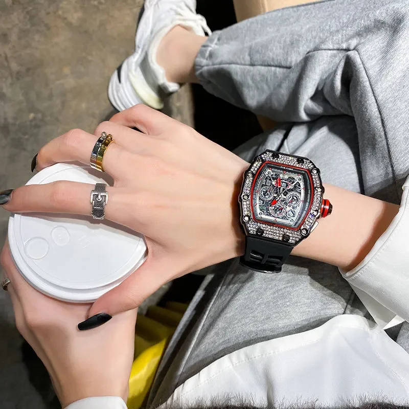 Orologio da uomo leggero marchio di lusso quadrante a botte moda luce notturna orologio sportivo data orologio Reloj L385