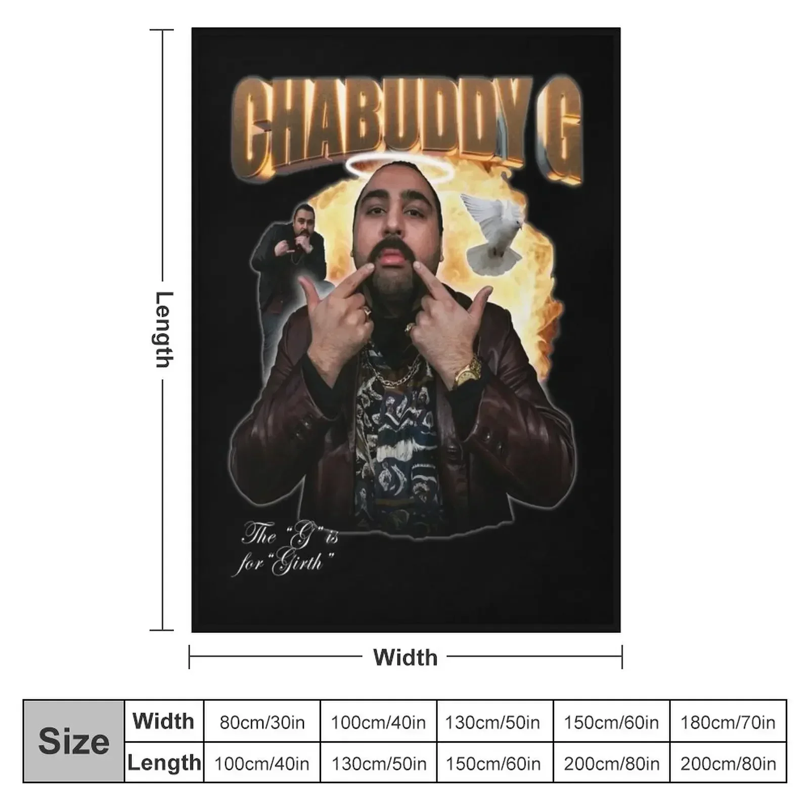 Chabuddy G - The G is for Girth Throw Blanket for babies blankets ands for winter Blankets