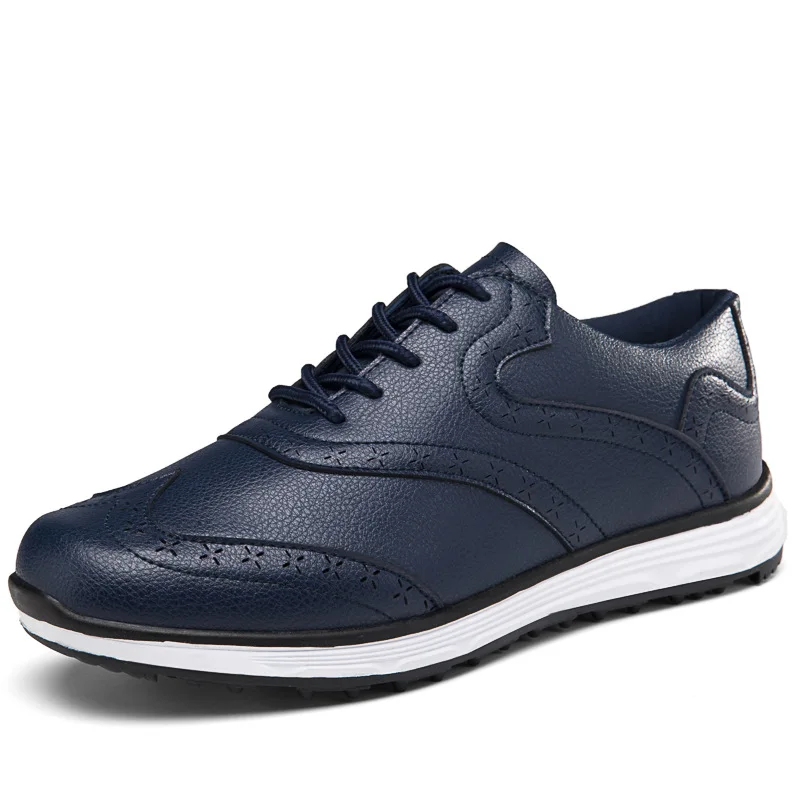 Anti-Slip Golf Shoes for Men, Waterproof Sneakers, British Style, Plus Size