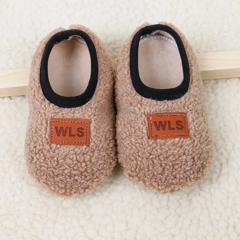 Winter Warm Baby Slippers Toddler Plush Floor Sock Shoes Boys Girl Children Soft Anti-slip Walking Shoes Indoor Home Kids Shoes