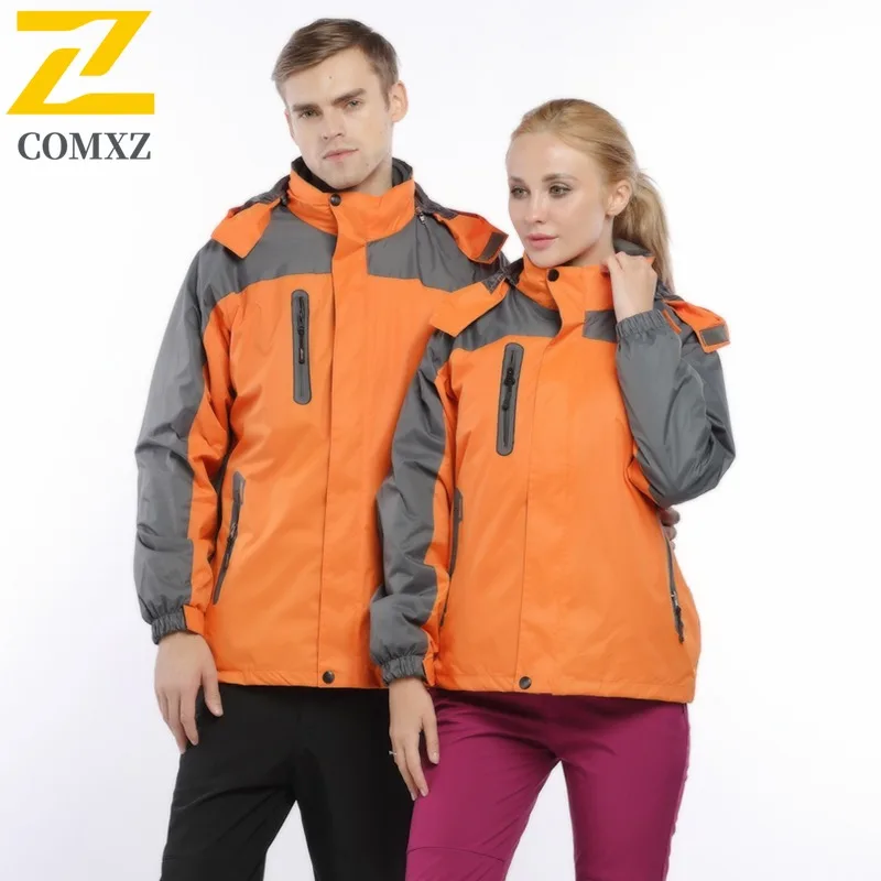 

Men Winter Jacket 2025 Fleece Lined Thickened Windproof Waterproof Hiking Mountaineering Coat Outdoor Sports Thermal Warm Parka