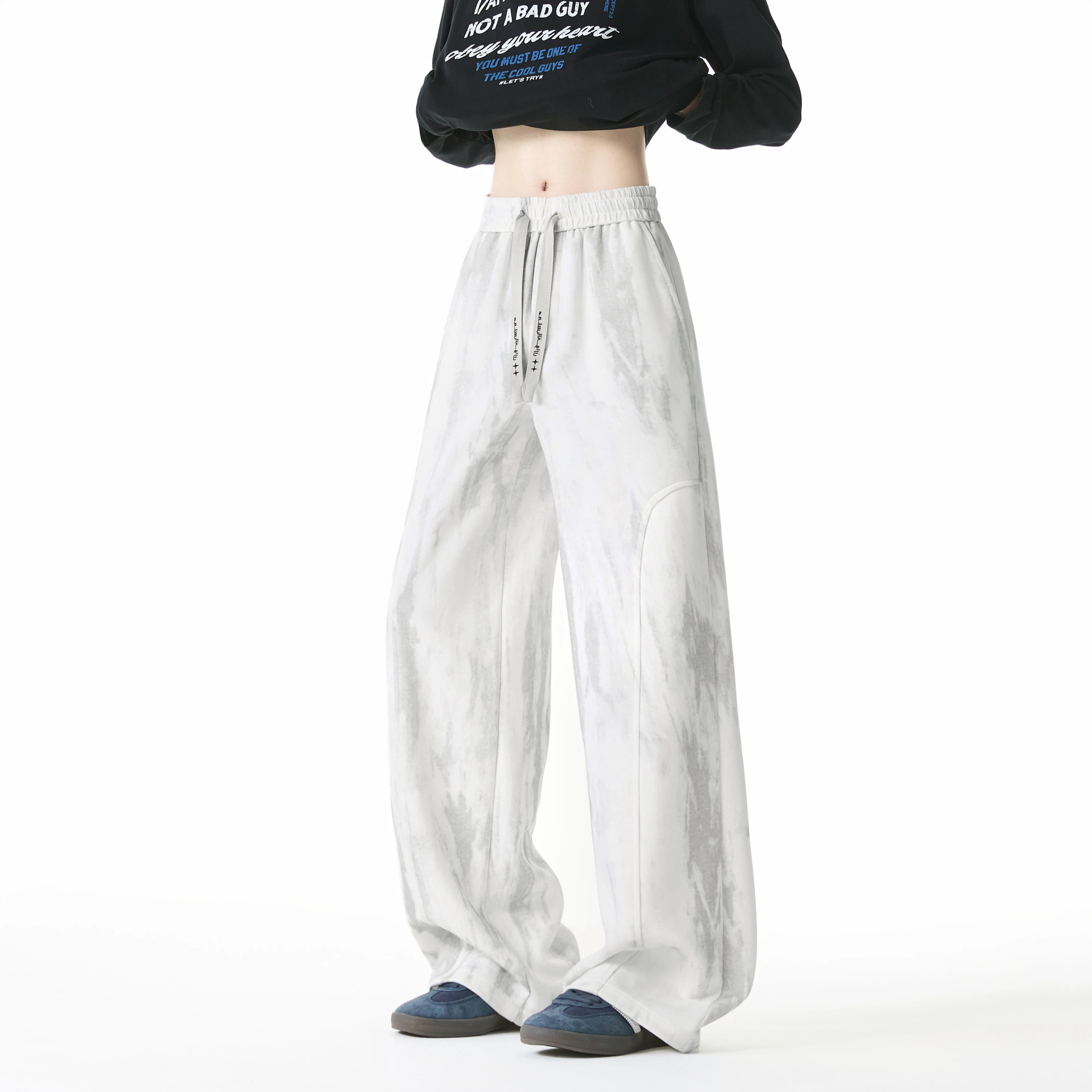2026 Autumn Men's Tie-Dye Design Cotton Fashion Loose-Fitting Casual Pants