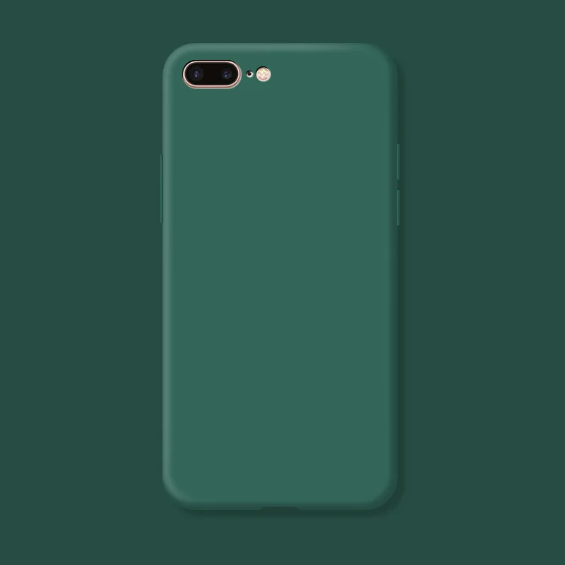 Für iphone 7 Plus 8 Plus Original Fall Für iphone 7Plus 8Plus Stoßfest TPU Flüssigkeit Silikon Schutzhülle Telefon Zurück abdeckung Fall