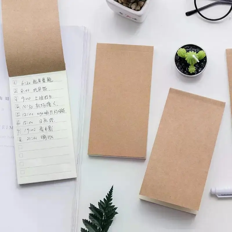 Tearable Pocket Kraft Paper Memo Pad Notepad Stationery Memo Notes Writing for To Do List Tear Checklist TODO project notes