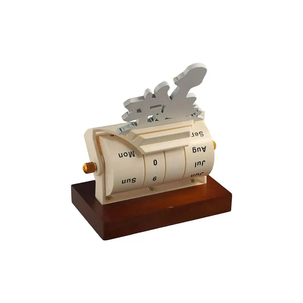 

Миниатюрный художественный календарь-орнамент с вечной датой, напоминанием о расписании, настольный декор, вращающийся настольный календарь, регулируемый