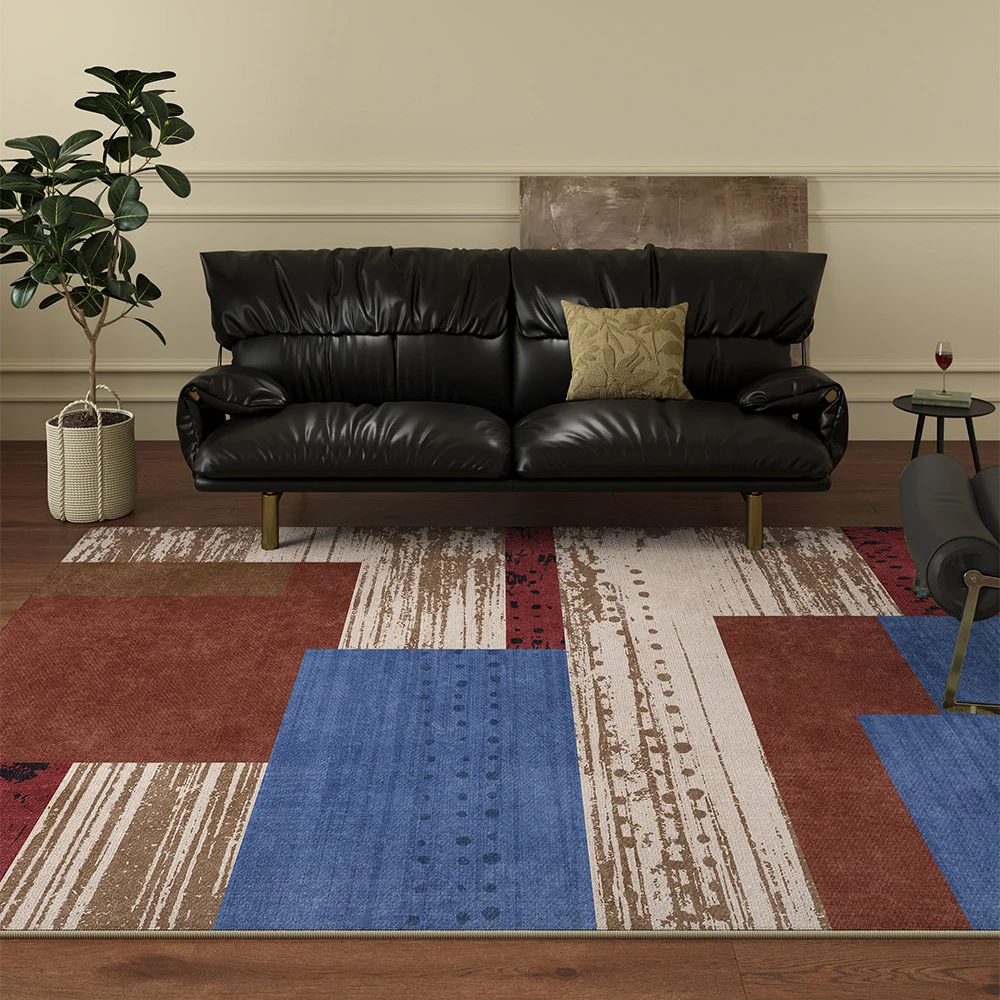 

Vintage Living Room Carpet Large Area Mats Light Luxury Creative Design Rug Bedroom Floor Mat Home Decorate Alfombra Para Salón