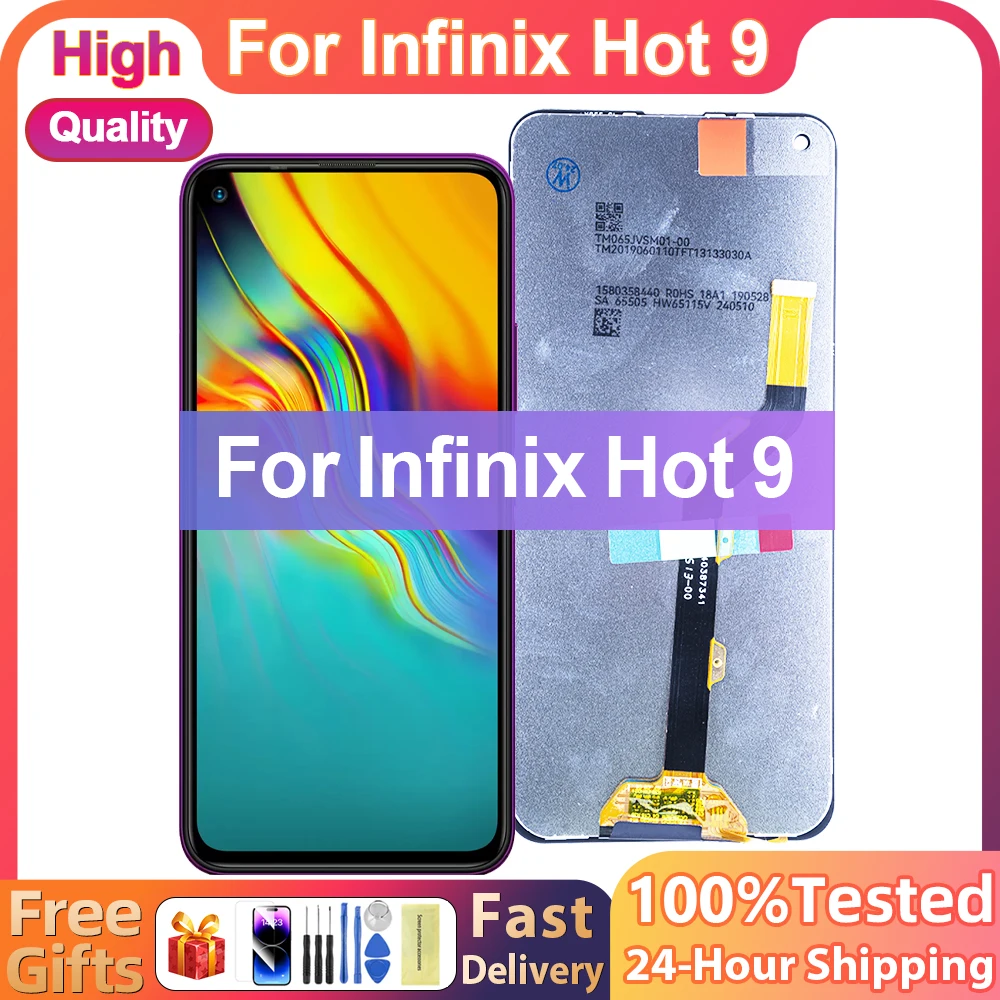 

6,6 "для Hot 9, экран для Infinix Hot 9 X655, ЖК-дисплей, дигитайзер сенсорного экрана в сборе для Infinix Hot 9 Pro X655F, дисплей