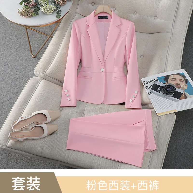 Pink suit pants