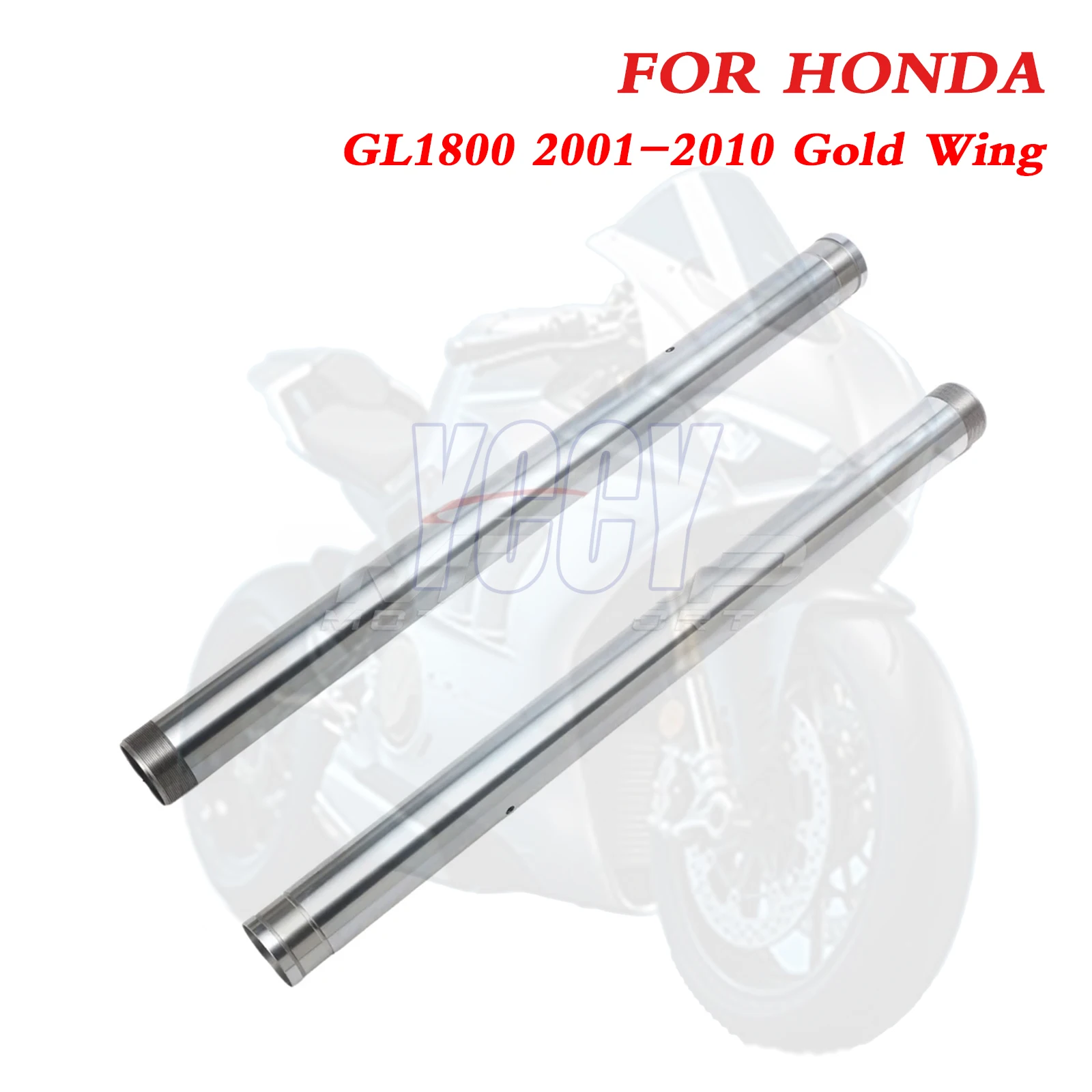 

45x605MM Impeccable 2× Motorcycle Front Legs Fork Inner Tubes Inner Fork Tube Pipes For HONDA GL1800 GL 1800 2001-2010 Gold Wing