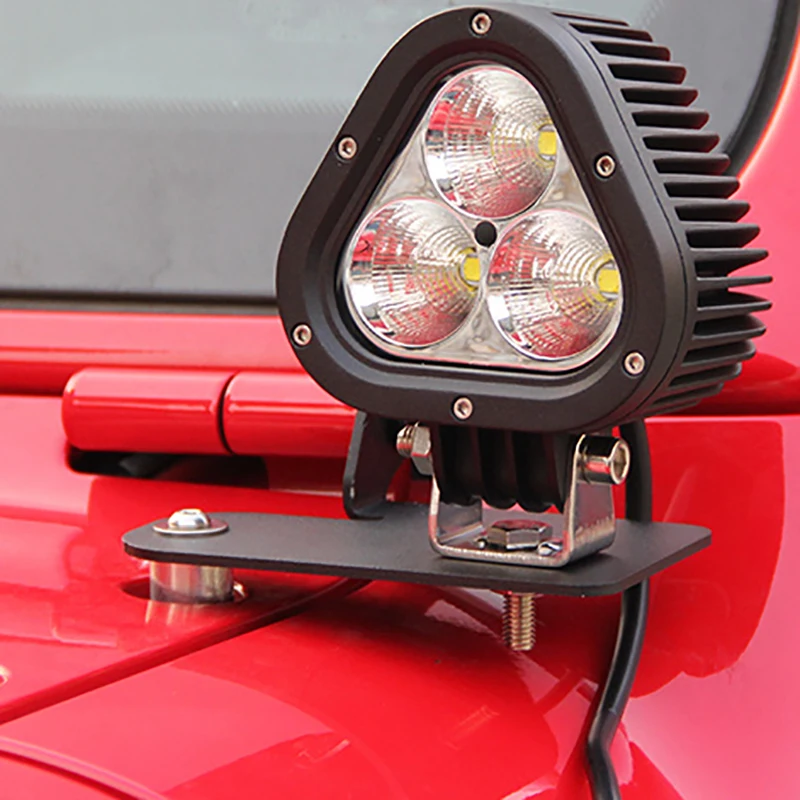 

Lantsun JL1203 A-Bracket Steel A-Light Mounting Windshield Led Light Brackets for Jeep for Wrangler JL2018+