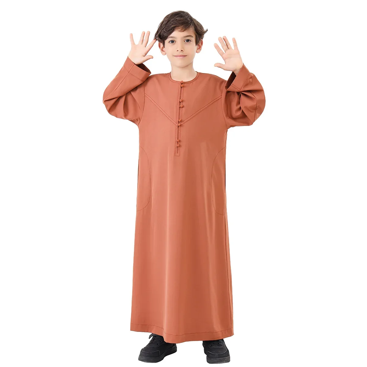 Kinder Eid Jungen Muslimische Kleidung Saudi Arabische Robe Abaya Kaftan Gebet Islam Kleidung Kind Abaya Kleid Ramadan Robe