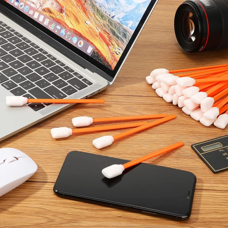 A98E-500 Pack Cleaning Swabs 5.1 Inch, Foam Tips Sponge Sticks For Printer, Electronics, Camera, Optical Lens, Sewing Machine