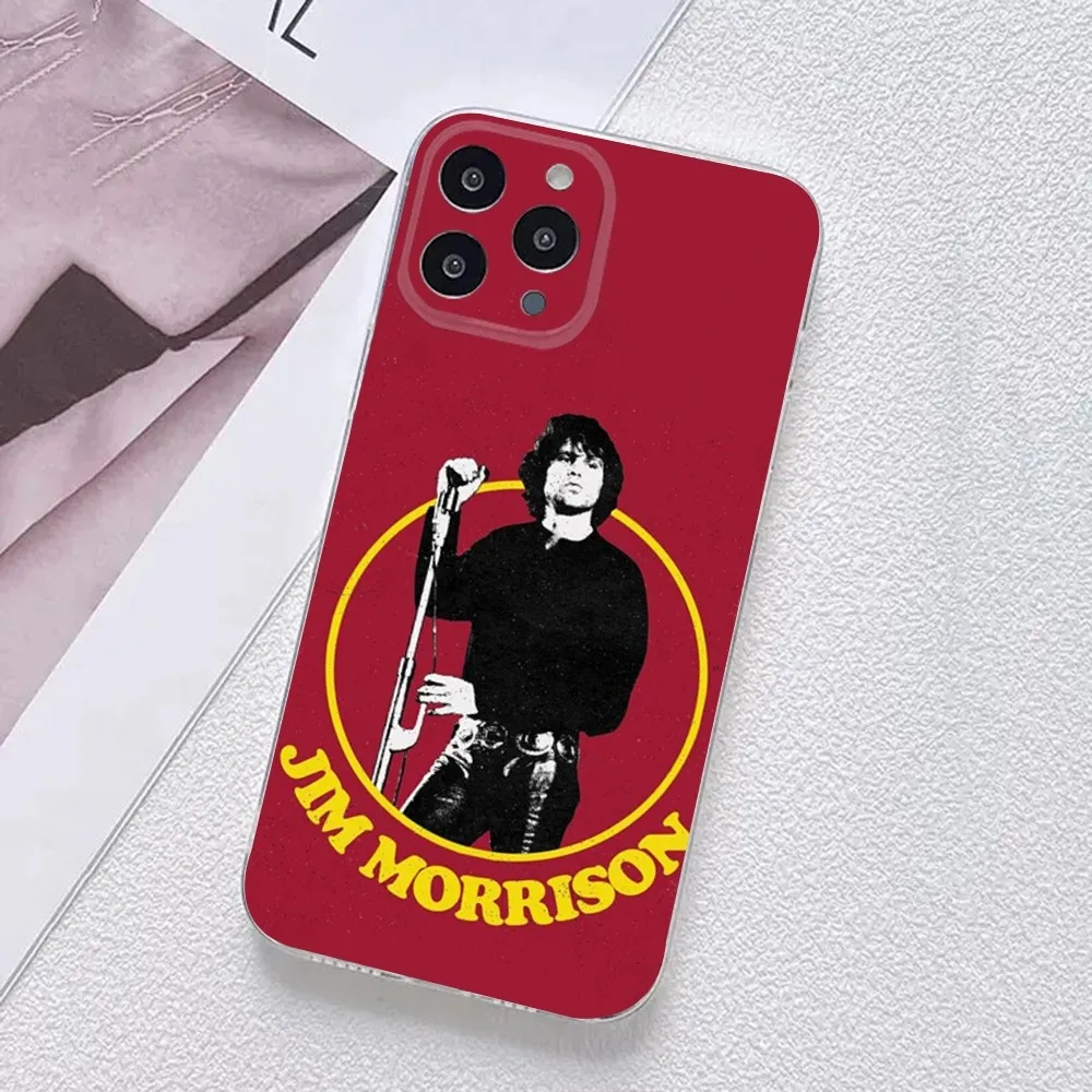 The Doors Jim Morrison Phone Case For iPhone 11,12,Mini,13,14,15,Pro,XS,Max,X 8,7,6s,Plus,5,SE,XR Transparent Shell