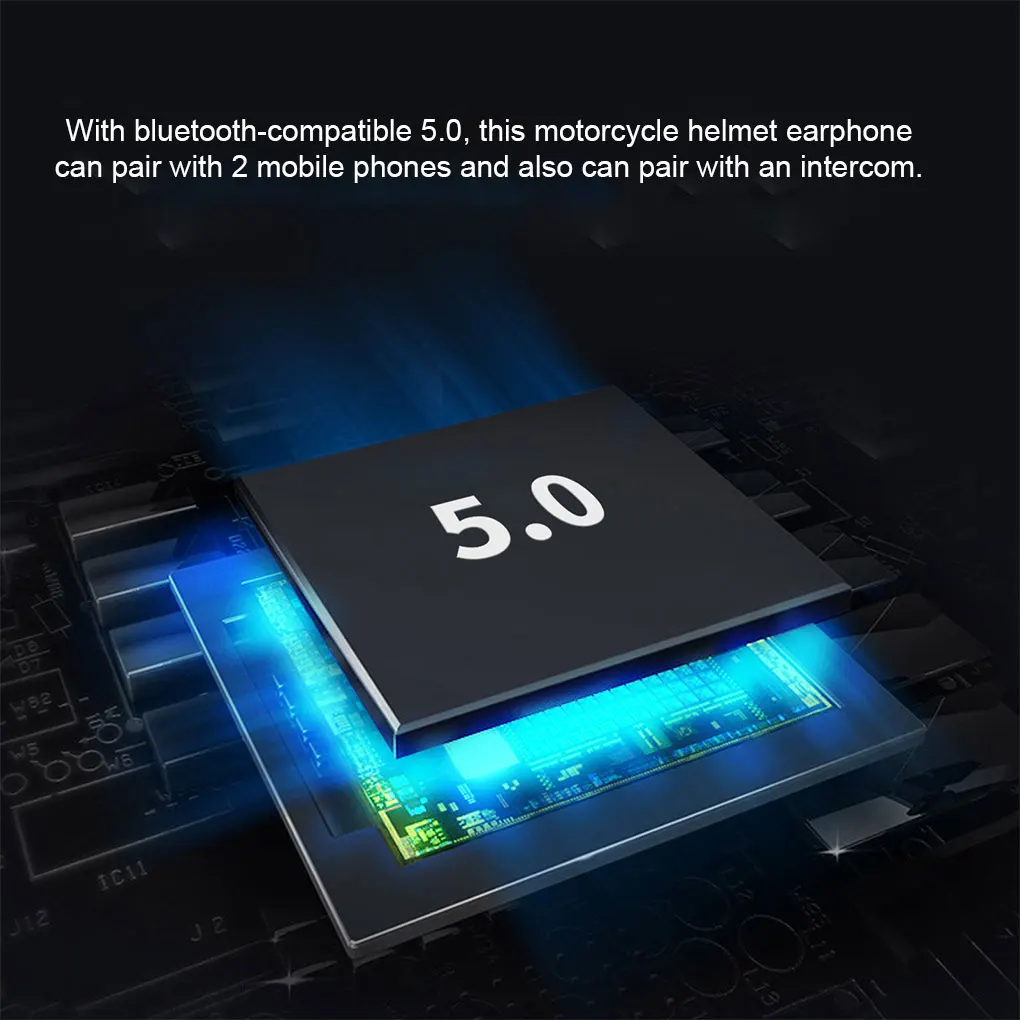 Motorcycle Helmet Waterproof Wireless Headphone Button Operation Radio Player Rechargeable Bluetooth-compatible