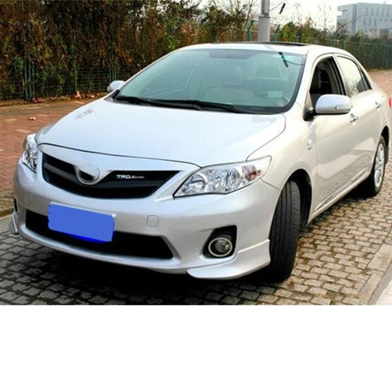 For OLD Toyota Corolla ABS Front Bumper Diffuser Lip Splitter Black Car Accessories Body Kit 2011 2012 2013 Year