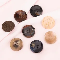 25mm Imitation Horn Coat Sewing Buttons Large Resin Buttons for Clothing Sweater Cardigan Decor Garment Handmade Accessorie