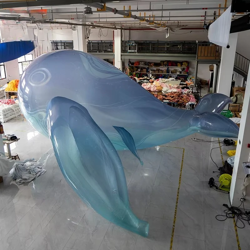 Custom 360-Inflatable Giant Advertising Cartoon Model Big Whale Custom Inflatable
