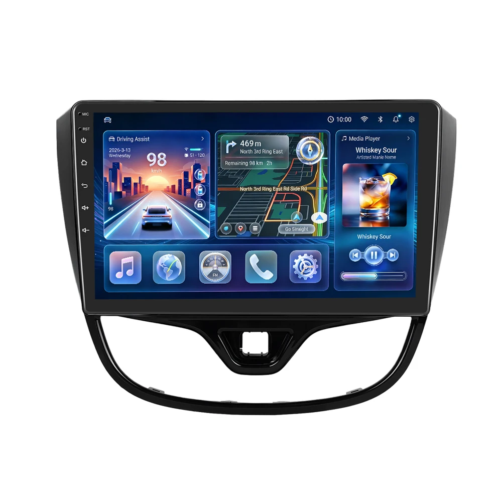 Podofo 2 Din Carplay zonder draad Android Autoradio multimedia videospeler voor Opel Karl 2017-2020 GPS Navigatie 2din Auto stereo - afbeelding 2