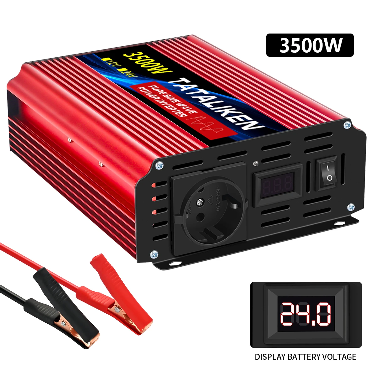 EU Buchse Reine Sinus Welle Inverter 1000 W/300 W/5000 W/6000 W DC 12 V zu AC 220 V 50 HZ Power Inverter Ladegerät Konverter Adapter