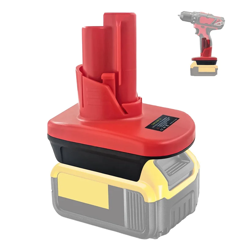 ABFKL DM20M12 Battery Adapter for Dewalt 20V for Milwaukee 18V M18 Battery Convert to for Milwaukee 12V M12 Cordless Tools