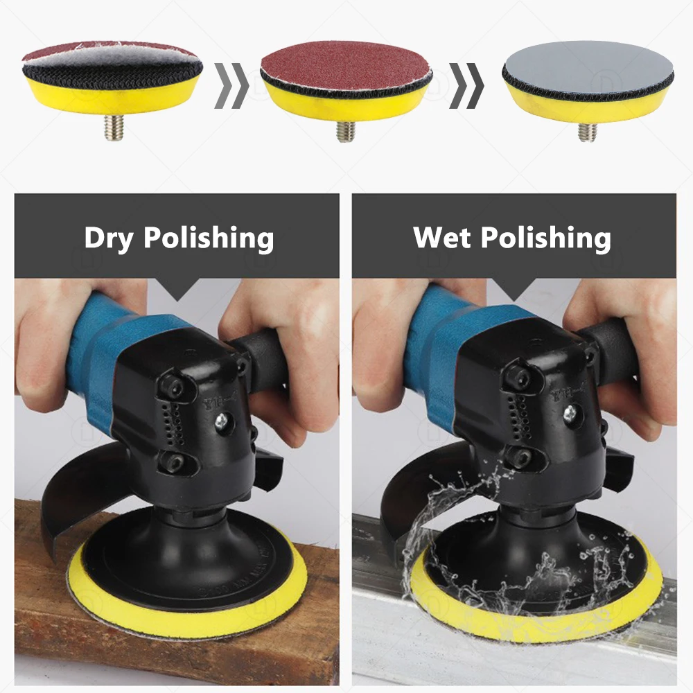 Auto Lights Restoration Kit Waxing Sponge Sandpaper Sanding Discs Interface Pad For Car Detailing Headlight  Wool Polishing Pad