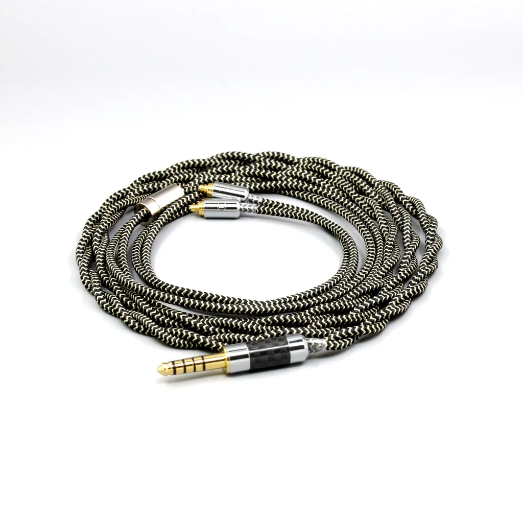 2코어 2.8mm 리츠 OFC 이어폰 브레이디드 케이블 (MMCX Sennheiser ie200 IE300 IE900 IE600 Shure AONIC 3 4 5 이어폰 LN008066 용)